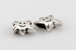 Hot ! 300pcs Antiqued Silver face Large Hole Spacer Beads Fit European Charms Bracelet 10x10x6mm DIY Jewelry9582301