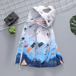 Jackets 2024 Spring Autumn Boys Coats Printed Cartoon Hooded Zipper For Kids 2-10 Years Children Windbreaker Outerwear