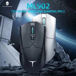 Thunderobot ML602 Wireless Gaming Mouse PAW3395 26000DPI 650IPS 64g Lightweight Symmetrical Form Trimode For Laptop PC Gamer 240419