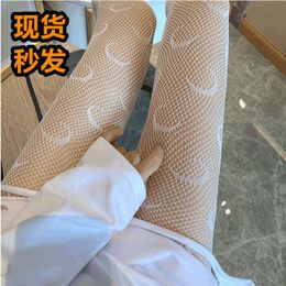 Brand Designer Silk Scarf Lolita Lace White Stockings Designer Socks Children Cute Japanese JK Black Silk Fishing Net Stockings Black In 500