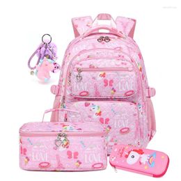 School Bags Girls Backpack For Elementary Kids Bookbag Set Cute Cartoon Backpacks Water Resistant Back Bag
