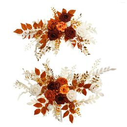 Decorative Flowers Wedding Arch Flower Sign Outdoor Party Floral Layout Simulation Decoration Swag Welcome Backdrop Corner