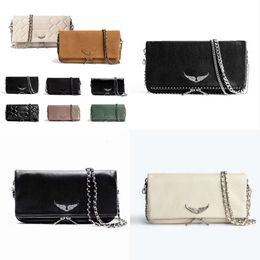 Voltaire Zadig Pochette Rock Swing Your Wings Clutch Bags Womens Tote Handbag Shoulder Bag Wing Chain Fashion Clutch Flap Cross Body Bags Original Quality