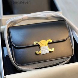 High Level Original Cellin Designer Bags Bag Genuine Leather Box Tofu Bag New Trendy Flight Attendant Bag Simple Small Square Bag Shoulder Crossbod with Brand Logo