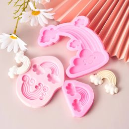 Moulds Cartoon Rainbow Silicone Cake Mould Chocolate Mould Fondant Mousse Cake Decorating Tools Cookie Embossing Mould Baking Supplies