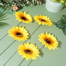 Garden Decorations 5PCS Colorful Sunflower Waterproof Yard Art Plant Picks Ground Flower Bed Supplies