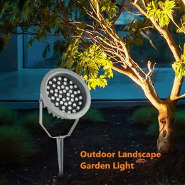 Waterproof Lawn Lamp Super Bright Outdoor Landscape Garden Light Shooting Tree Plug-in Ground Lamps 18w 24w 36w 48w 12v 220v 24v