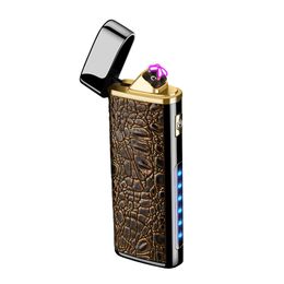 New Version Lighter Double Arc Pulse Lighter Long Electric Lighter Usb Double Arc Lighter