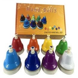 Musical Instrument Set Colourful 8-Note Hand Bell Children's Music Toy Baby Early Education Beautiful Christmas Gift