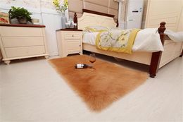 Ins imitation wool skin carpet bedroom living room modern minimalist plush carpet floor mat window cushion can be customized7312653