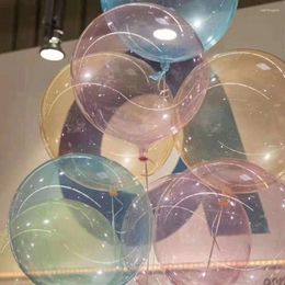 Party Decoration 5pcs Colourful Crystal Bubble Balloon 18/24/36inch Round Bobo Transparent Clear Balloons Wedding Decro Helium Inflatable