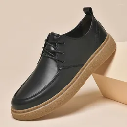 Casual Shoes British Style Fashionable Men's Oxford Thick Soled Workwear Lace Up Business Free Delivery