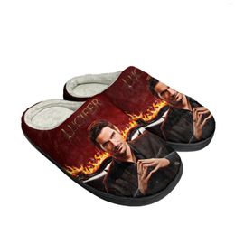 Slippers Lucifer Home Cotton Mens Womens Tom Ellis Plush Bedroom Casual Keep Warm Shoes Thermal Indoor Slipper Customised Shoe