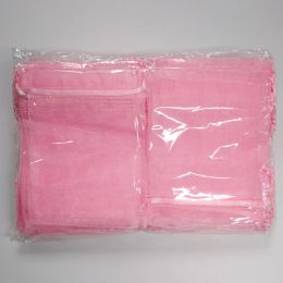 Display 100pcs Pink Organza Bag Wedding Gift Bag Pouches Jewellery Packaging Bags Jewellery Bags Pouch 7x9 9x12 10x15 13x18 15x20 20x30cm