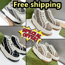 Designer Tennis shoes canvas shoes Beige Blue Washed Jacquard Denim Women Shoes Ace Rubber Sole Embroidered 1977 Casual Sneakers high quality big size