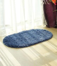 Carpets Floor Mat Bathroom Home AntiSlip Solid Colour Oval Rug Environmentally Friendly Absorbent 14 Colours Optional4215896