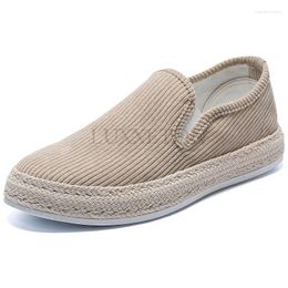 Casual Shoes Multicolor Cloth Men Spring Style One Step Lazy For Chinese Thin Black Beige Grey Fisherman's