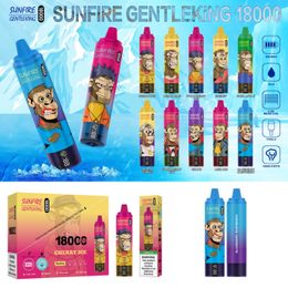 Sunfire Wholesale Vape 18000 Puff E Cigarette Tornado 9000 pro Disposable Vape Pen 25ml LED smart screen mesh coil Disposable cartridge vs puff 20k 18k 15k 12k Sweden