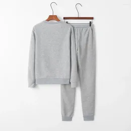 Women's Two Piece Pants Sweatshirt Sweatpants Set Irregular Hem Solid Colour Sport Outfit With Elastic Waist For Fall