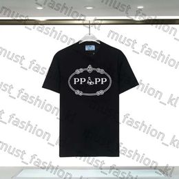 Men's T Shirt Mens Designer T Shirt Sweatshirt Luxury Shirt Sleeve Fashion Prades Bag Shirt Cotton Letter Mens T Shirt Triangle Shoe Rabbit Print Tee Size S-3Xl 891