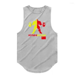 Men's Tank Tops 2024 Summer Men Bodybuilding Fitness Quickly-dry Fashion Casual Printed Plus Size O-neck Top 6 Colours M-2XL Mesh