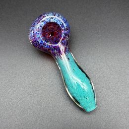 Colourful 4inch Glass Smoking Pipe Tobacco Hand Spoon Pipes Pyrex Colourful Smoking Accessories