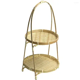 Jewellery Pouches Bamboo Weaving Wicker Baskets Dish Handmade Home Decoration Storage Fruit Bread Food For Kitchen Organiser Panier Osier