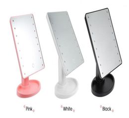 Sale 360 Degree Rotation Touch Sn Makeup Mirror With 16 / 22 Led Lights Professional Vanity Table Desktop Make Up Mirror1 Compact Mirror8362152