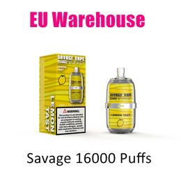 Savage Vape Vapes Disposable Whiskey 16000 Puffs Puff 9000 28ml Disposable E Cigarettes 650mAh Battery Pen Adjustable Airflow 10 Flavors 2% 3% 5% Rechargeable Device