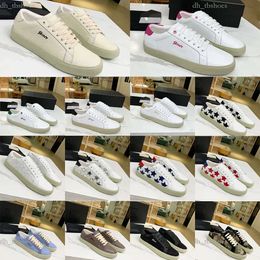 hot sale Designer Luxury shoes Mens Casual Shoes Women White Sneaker Low Leather Sneakers yslies shoes womens mens Black Leathers Outdoor Trainer