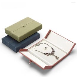 Jewellery Pouches Storage Box Flannel Double Open Ring Necklace Light Luxury High-end Exquisite Hand