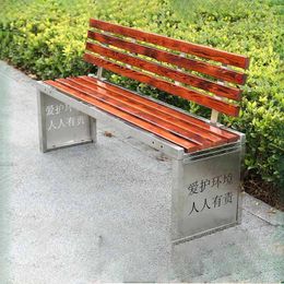 Camp Furniture Park Chairs Stainless Steel Benches Outdoor Square Backrest Bodies Leisure