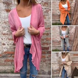 Women's Blouses Lightweight Cardigan Coat Loose Fit Stylish Long Sleeve For Spring Summer Casual Thin Outerwear