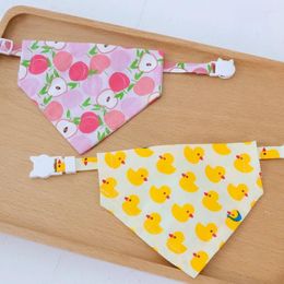 Dog Apparel Fruit Printting Bandanas For Small Cat Triangle Adjustable Scarf Puppy Pet Soft Grooming Supplies