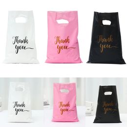 100pcs Thank You Bag Gift Plastic Shopping Bag Tote Bag 20*30cm Gitf Bag Birthday Wedding Party Favors Candy Cookie Wrappers 240426