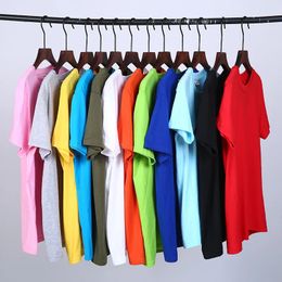 Summer TShirts Men top Cotton Short Tees Plain Solid Male Female Basic Tshirts ONeck Slim Fit Tee shirt Young Boy eGirl 240419