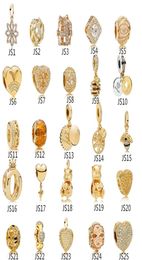 Anomokay Sterling 925 Silver Mix Style Gold Color Charms Pendant Bead fit Bracelet Best DIY Jewelry Making Gift Q11208784065