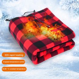 Blankets Car Electric Heated Blanket Warmer Mat Fast Heating 12V Pad Heater 9 Adjustable Temperature Auto-off For Camping