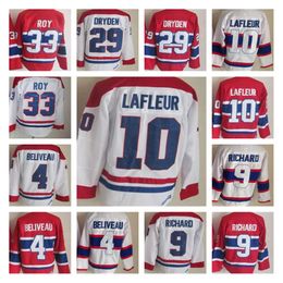 10 Guy Lafleur Vintage Montreal Hockey Jerseys 4 Jean Beliveau 9 Maurice Richard 29 Ken Dryden 33 PATRICK ROY Retro CCM Uniforms