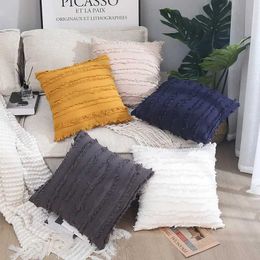 Cushion/Decorative Striped Cushion Covers 45x45 Throw Cover for Couch Home Decor s for Sofa Bedroom Solid Color Cases