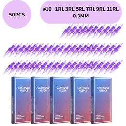 50 100Pcs Tattoo Cartridge Needles Cartridges Round Liner 1003RL 1005RL 1007RL 1009RL 10011RL for Rotary Tattoo Machine Supply 240418