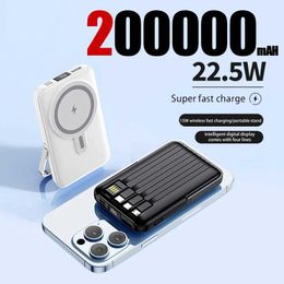 Cell Phone Power Banks 50000mah portable Macsafe magnetic power pack fast wireless charger suitable for iPhone 15 Xiaomi Huawei external auxiliary battery pack J24