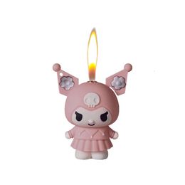 New Arrival Cute Kuromi Open Fire Without Gas Cigarette Lighter With Necklace