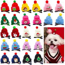 Dog Apparel 5pcs Mixed Color Christmas Style Hats With Accessories Holiday Decorations Cat Pet Supplies