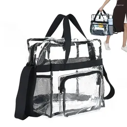 Storage Bags Transparent Shopping Bag Clear Pvc Backpack For Men And Women With Zipper & Pockets Stadium Festival Cosmetics