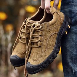 Casual Shoes Outdoors Sports Men Hiking Fashion Vintage Flats Soft Rubber Waterproof Anti-Slip Trekking Men's Cargo