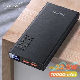 Cell Phone Power Banks QOOVI Power Bank 10000mAh PD 20W Fast Charging PowerBank External Battery Charger Suitable for iPhone 13 Pro Xiaomi Huawei P40 PoverBank J2404