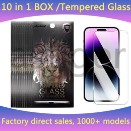 Screen Protector Tempered Glass for iPhone 15 14 13 12 11 Pro X XS Max XR 6 7 8 Plus Samsung A15 A25 A35 A55 A05 A03core Protect Film 9H 0.33mm with Paper retail Box wholesale