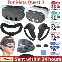 7pcs Accessories Set Lens Protector Cover AntiFall VR Protective Headset Controller Grips for Meta Quest 3 240424