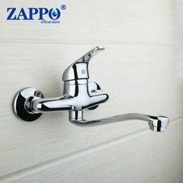 Bathroom Sink Faucets ZAPPO Chrome Finished Basin Mixer Faucet Tap Wall Mounted & Cold Water Retail Laundry